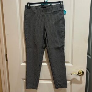 Rafaella black gray white comfort pants size 10